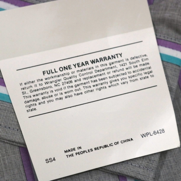 New NWT Wrangler Western Shirt Men’s XXL Pearl Snap Rodeo Line Dancing Striped - Picture 5 of 10